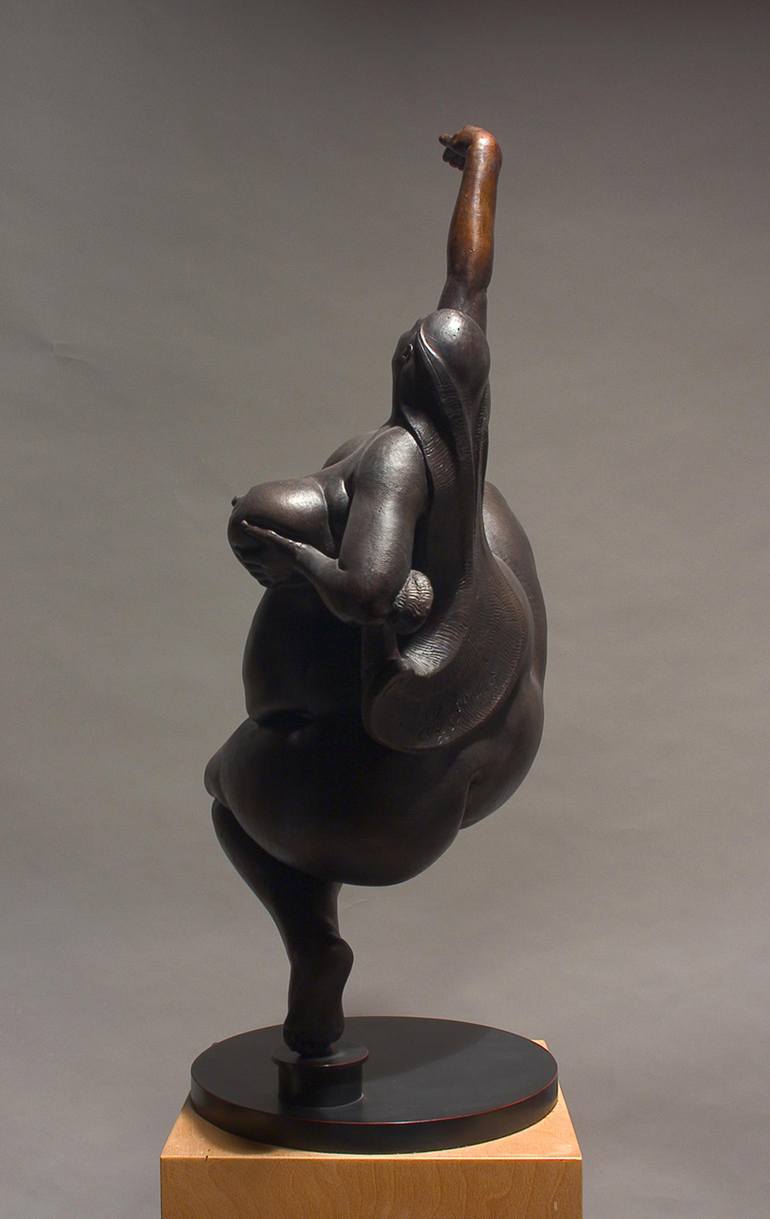 Original Art Deco Erotic Sculpture by bela bacsi