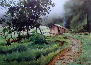 Print of Realism Landscape Paintings by Gieward Hulagno
