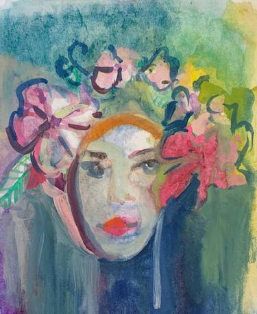 Print of Abstract Expressionism Portrait Paintings by Sarah Hooper