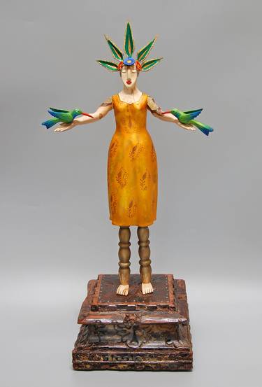 Original Figurative Women Sculpture by Elizabeth Frank