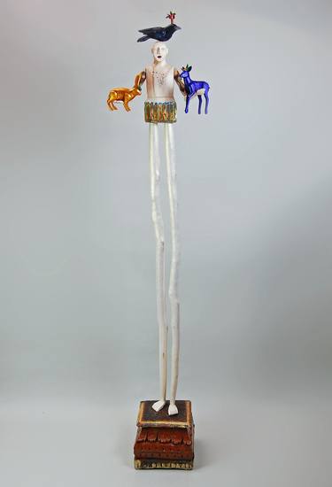 Original Figurative Animal Sculpture by Elizabeth Frank