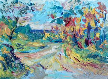 Print of Expressionism Landscape Paintings by Zoran  Art painter Andrić