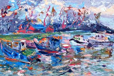 Print of Boat Paintings by Zoran  Art painter Andrić