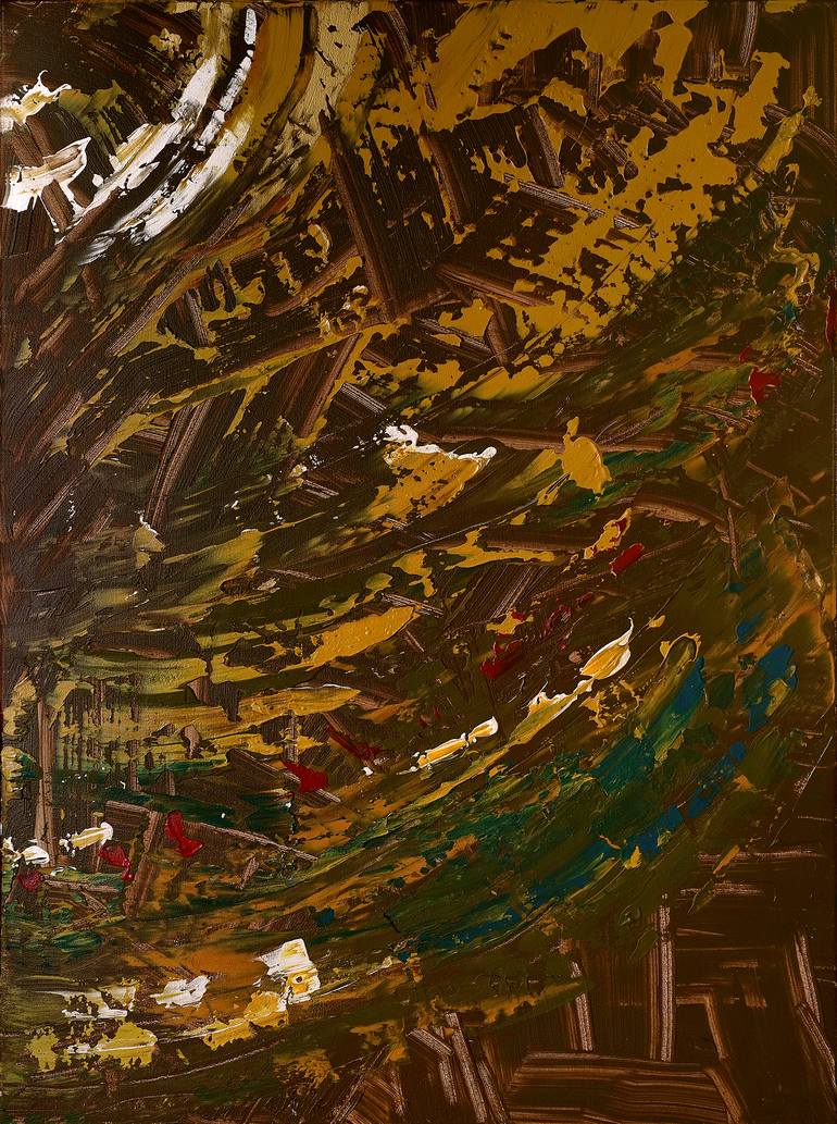 Original Abstract Expressionism Abstract Painting by Olha Bosak