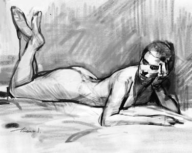 Print of Realism Nude Mixed Media by Igor Lipskykh