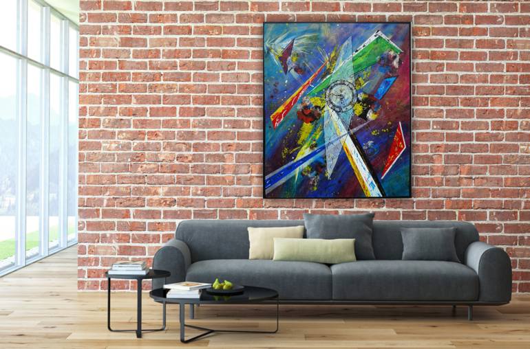 Original Abstract Expressionism Abstract Painting by Elwira Bernaciak