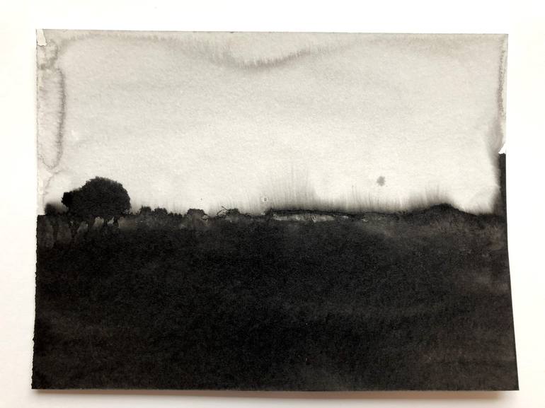 Original Abstract Landscape Drawing by Sébastien Jacqmin