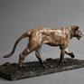 This sculpture was inspired by a lioness I photographed and tracked in South Africa's Kruger National Park. She was in superb condition and exuded a raw, fluid power.The patina of gold and browns creates a marbled effect to reflect the tawny coat of the lioness.

Ltd Ed 12