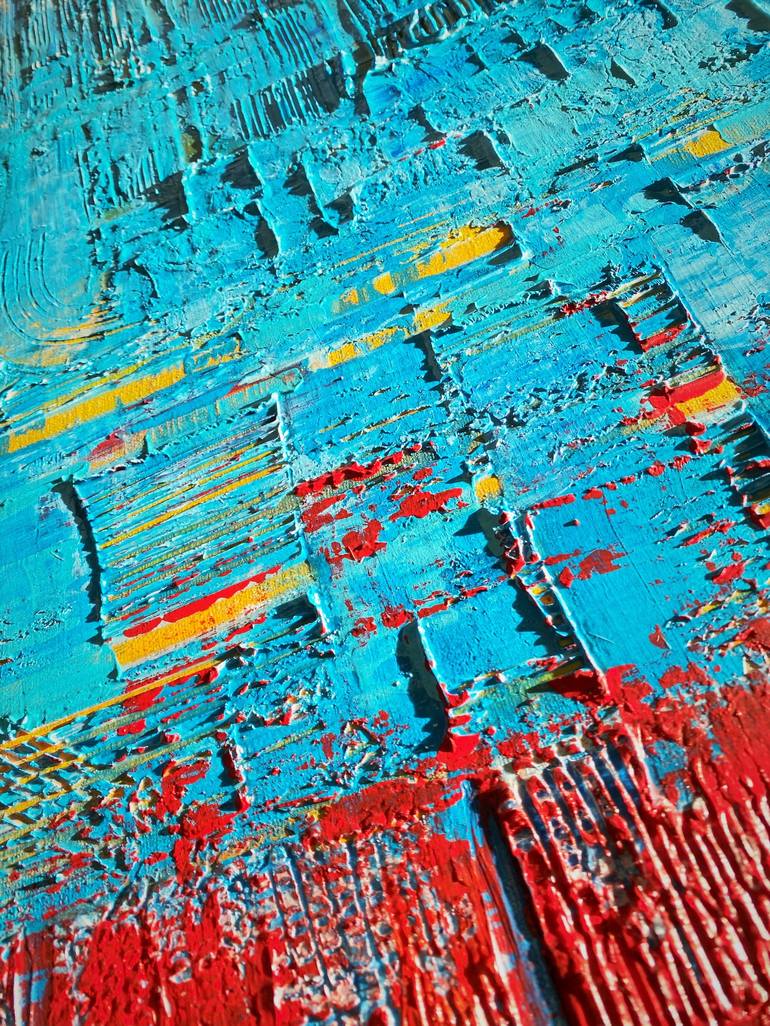 Original Fine Art Abstract Painting by Adrian Flanagan