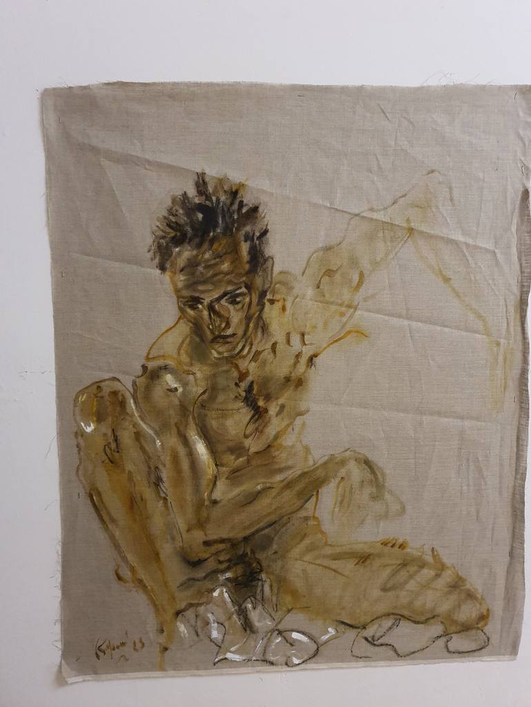 Original Figurative Nude Painting by Karibou Art