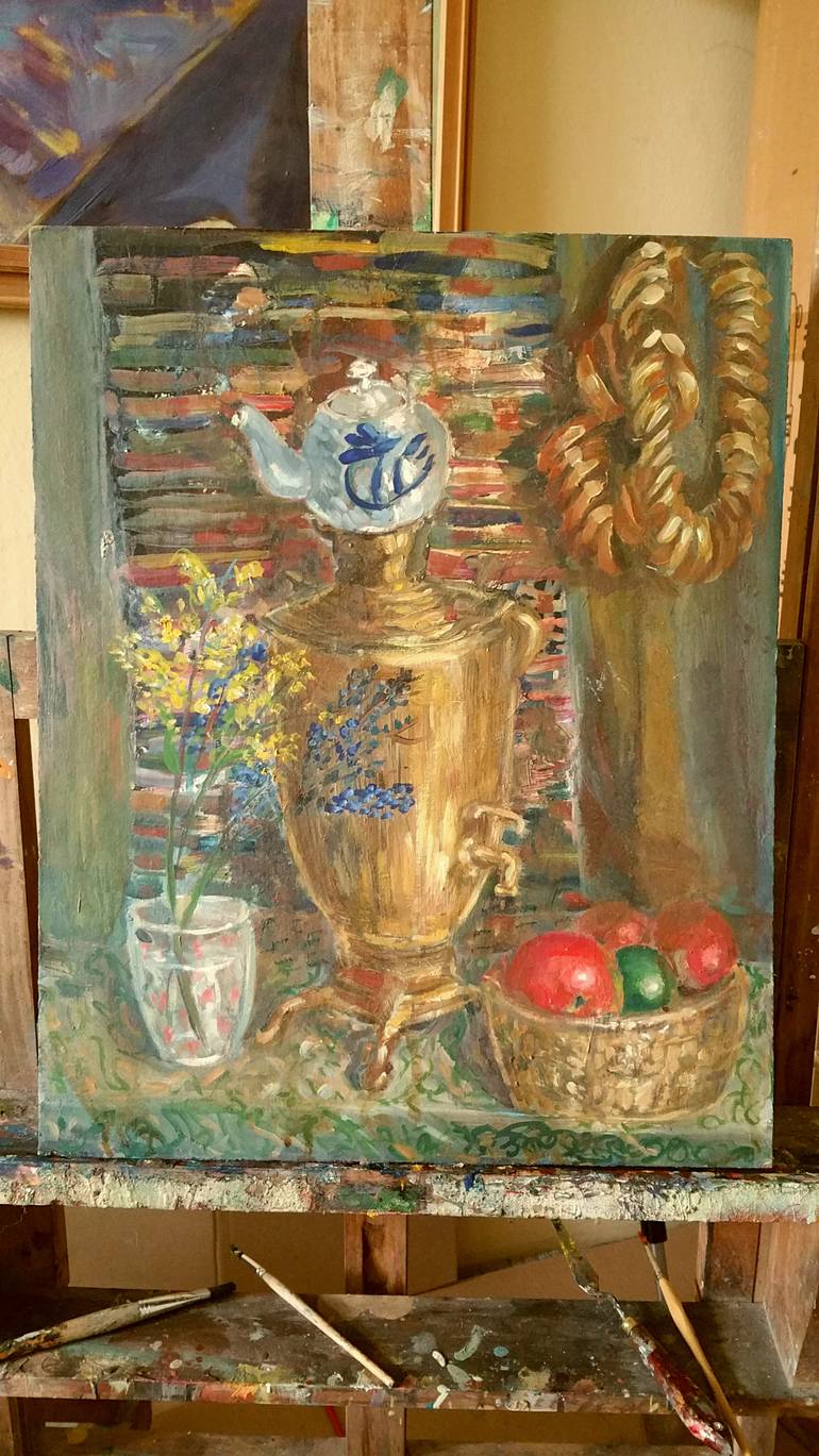 Original Abstract Expressionism Still Life Painting by Karibou Art