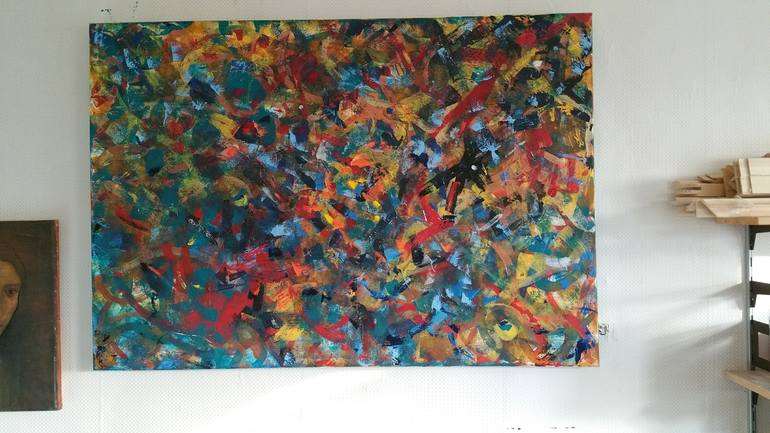 Original Abstract Expressionism Abstract Painting by Karibou Art