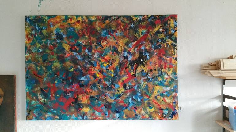 Original Abstract Expressionism Abstract Painting by Karibou Art