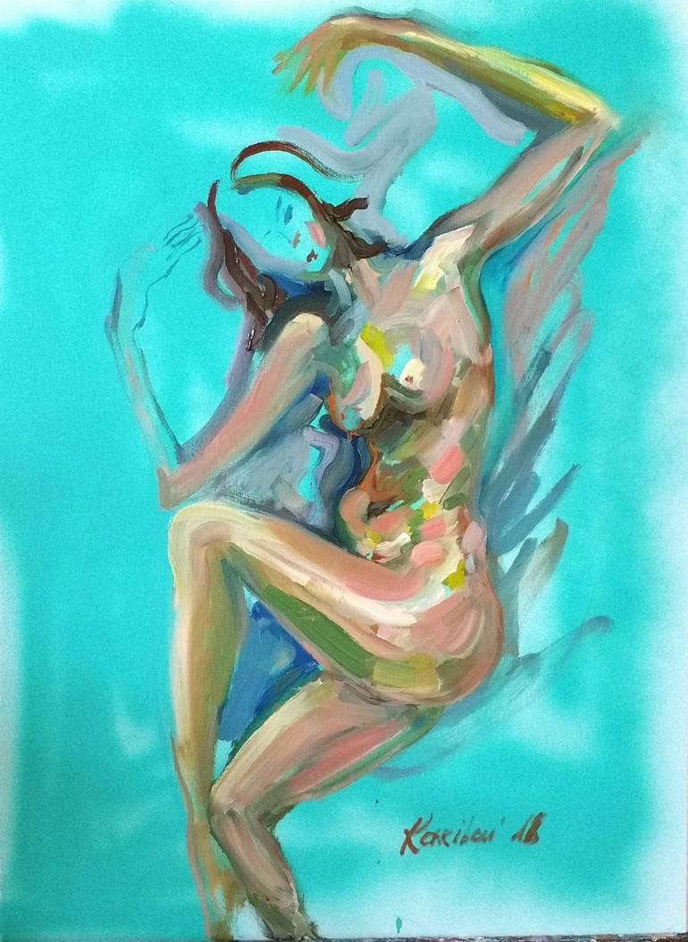 Abstract erotic woman nude nue Aktzeichen Ölgemälde XXL by karibou Painting  by Karibou Art | Saatchi Art