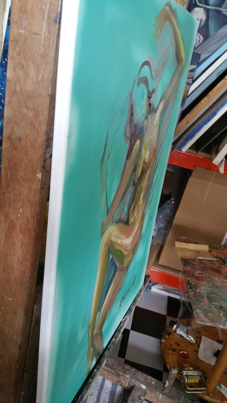 Original Abstract Nude Painting by Karibou Art