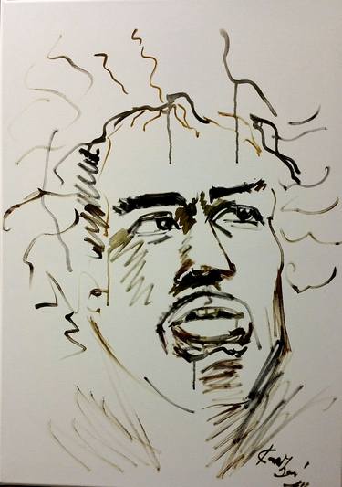 The 27 club Jim Hendrix abstract portrait thumb