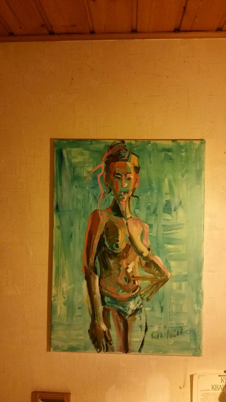 Original Abstract Nude Painting by Karibou Art