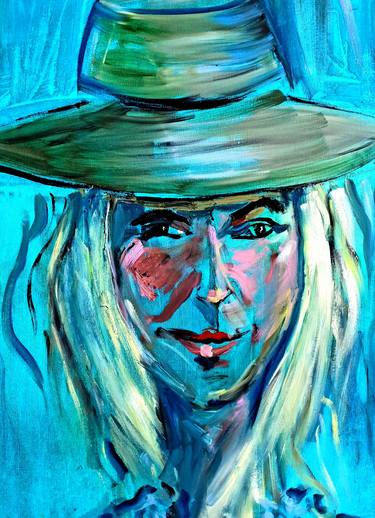 Woman in hat II abstract Portrait thumb