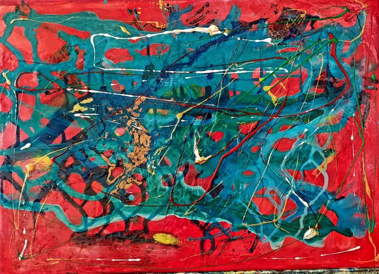 Original Expressionism Abstract Painting by Karibou Art