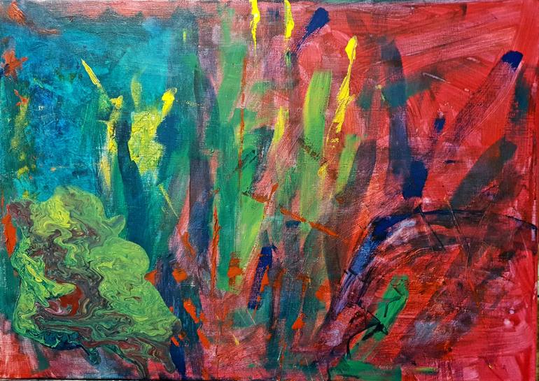 Original Abstract Expressionism Abstract Painting by Karibou Art