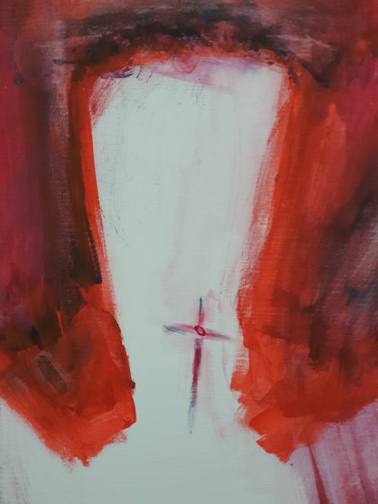 Abstract Jesus cross Christian art church Christmas Painting by Karibou ...