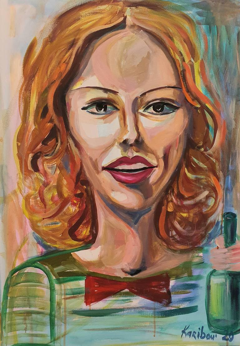 An Actress And Film Star Scarlett Johansson, Semi Abstract Woman 