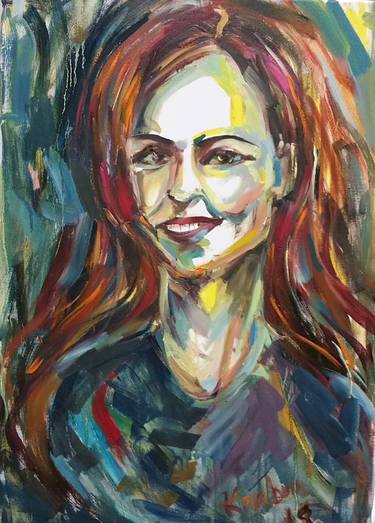 A girl female oil portrait by Karibou thumb
