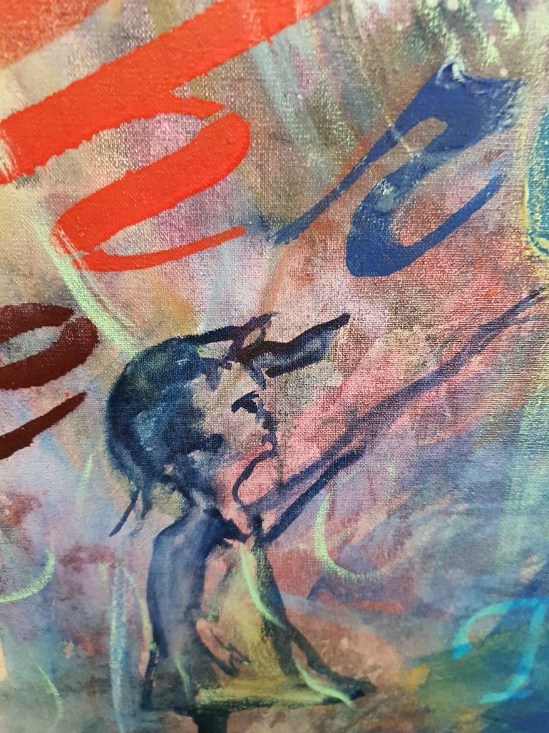 Original Abstract Expressionism Family Painting by Karibou Art