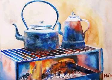 Original Abstract Expressionism Kitchen Paintings by Mridul Aggarwal
