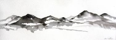 Rocky Mountains - Original Sumi Ink Painting thumb