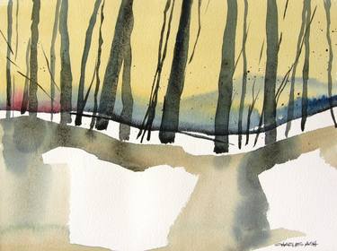 Wilderness Dawn - Original Watercolor Painting thumb
