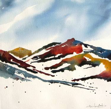 The Rockies - Original Watercolor Painting thumb