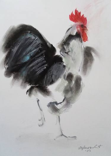 Original Figurative Animal Paintings by Dragan Cvetkovic Cvele