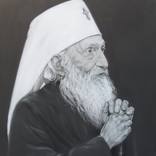 Portrait of Patriarch Pavle by Dragan Cvetkovic Cvele