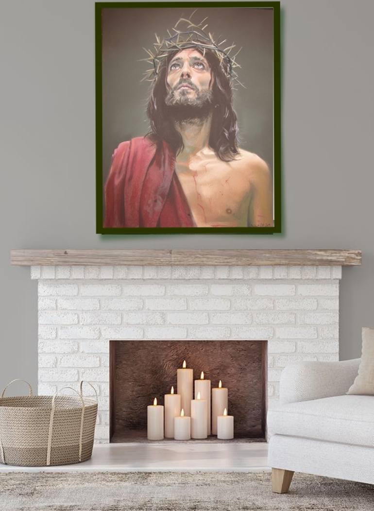 Portrait of Jesus Christ Painting by Dragan Cvetkovic Cvele | Saatchi Art