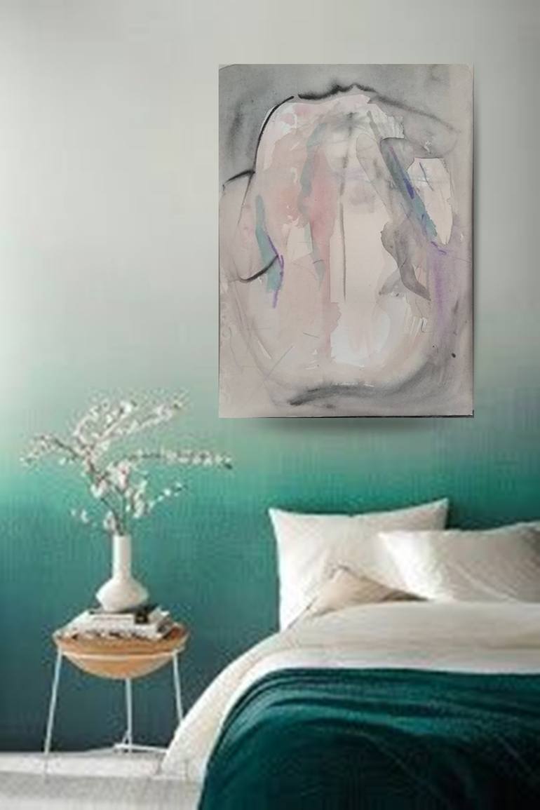 Original Abstract Nude Painting by Dragan Cvetkovic Cvele