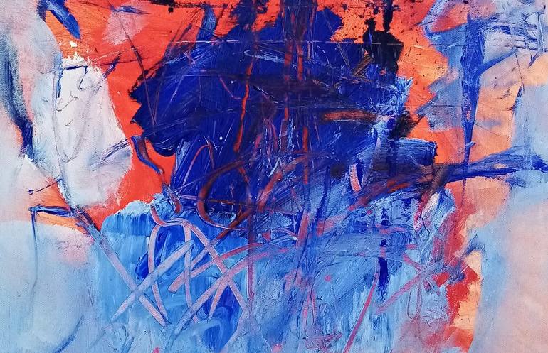 Original Abstract Expressionism Abstract Painting by Dragan Cvetkovic Cvele