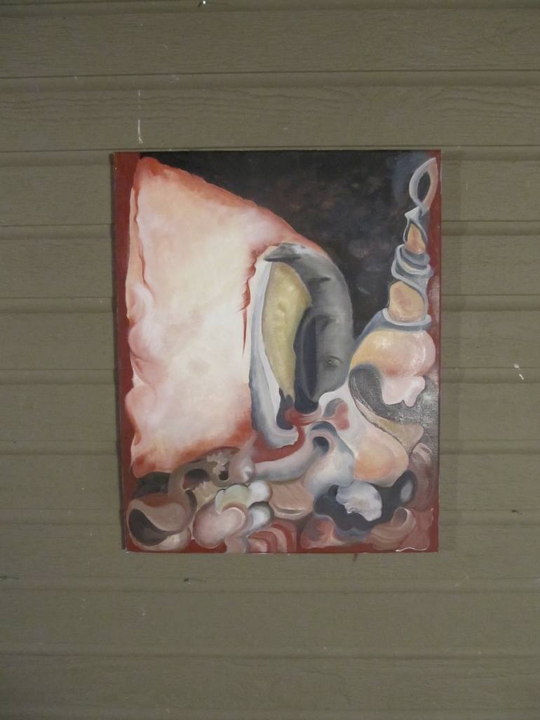 Original Dada Abstract Painting by Toni Reavis