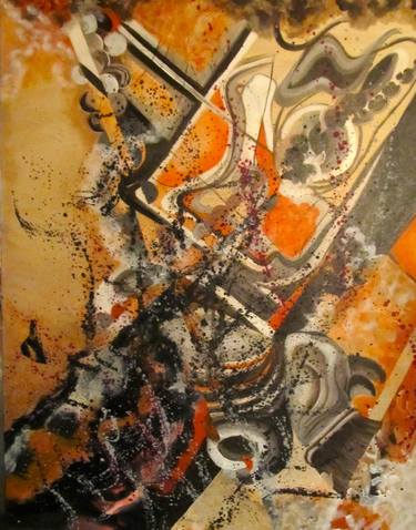 Original Dada Abstract Paintings by Toni Reavis