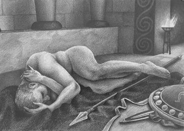 Original Figurative Nude Drawings by Oihergi Eleder Estornes Rivera