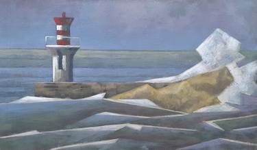 Original Cubism Seascape Paintings by Oihergi Eleder Estornes Rivera