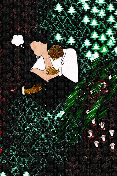 Original Fine Art Love Mixed Media by Maja Skenderovic