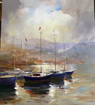 Print of Boat Paintings by Art Philosophy Kruchkova Alena