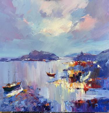 Print of Yacht Paintings by Art Philosophy Kruchkova Alena