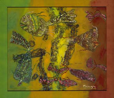 Print of Abstract Fish Paintings by Tomasz Kucharski