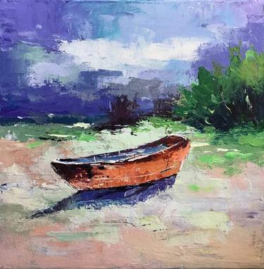 Original Boat Paintings by Shaban Bamerni
