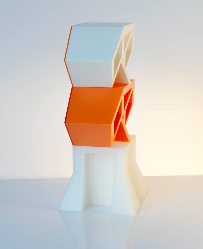 Original Geometric Abstract Sculpture by Oto Macek