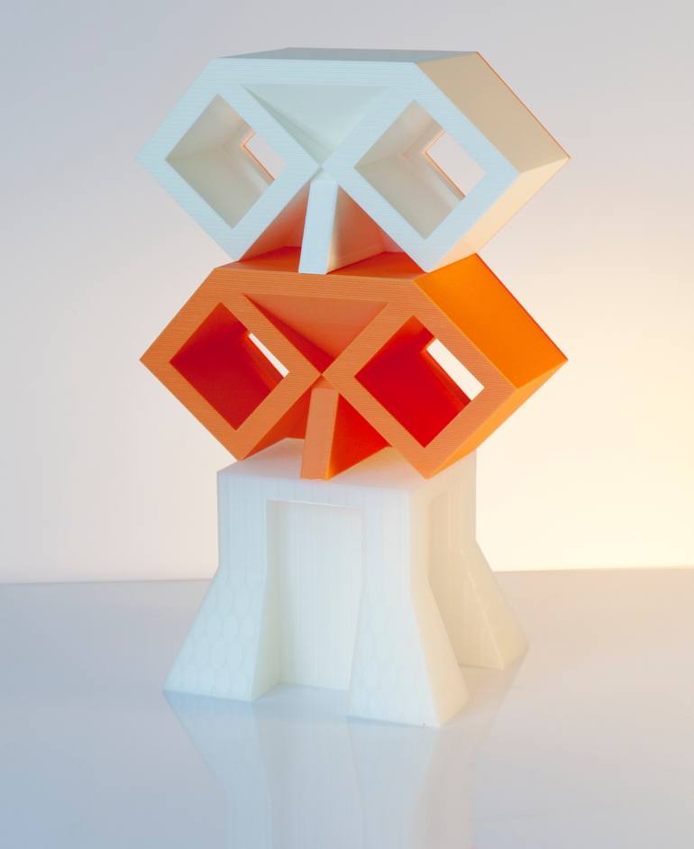 Original Geometric Abstract Sculpture by Oto Macek