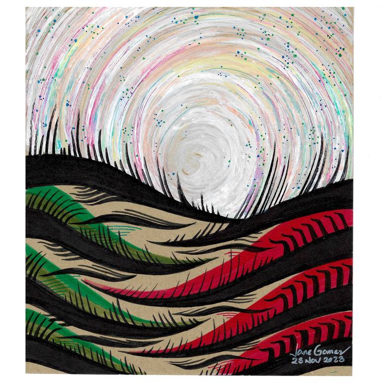 Print of Contemporary Landscape Drawings by Jane Gomez