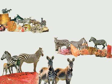 Original Animal Collage by Aline Robin